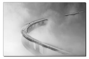 Obraz na plátne - Most v hmle 1275QA (120x80 cm)