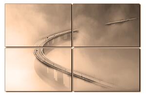 Obraz na plátne - Most v hmle 1275FE (150x100 cm)
