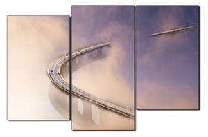 Obraz na plátne - Most v hmle 1275C (120x80 cm)