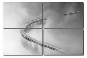 Obraz na plátne - Most v hmle 1275QE (150x100 cm)