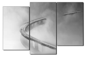 Obraz na plátne - Most v hmle 1275QC (150x100 cm)