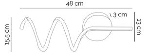 ONLI - LED Nástenné svietidlo TWIST LED/6W/230V 4000K čierna