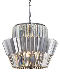 Luster na reťazi DONNA 12xE14/40W/230V pr. 55 cm matný chróm