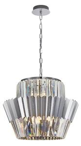 Luster na reťazi DONNA 12xE14/40W/230V pr. 55 cm matný chróm