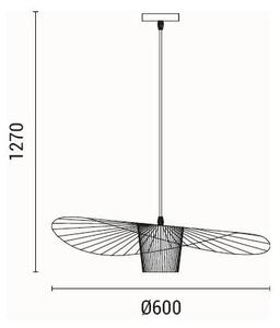 Luster na lanku OGGI 1xE27/40W/230V čierna