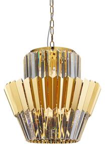 Luster na reťazi DONNA 9xE14/40W/230V pr. 45 cm zlatá