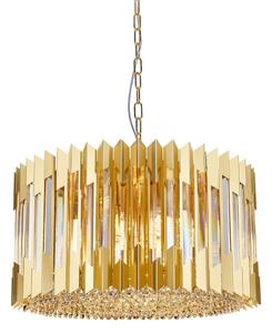 Luster na reťazi RITZ 12xE14/40W/230V pr. 54 cm zlatá