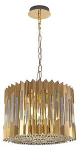 Luster na reťazi RITZ 7xE14/40W/230V pr. 42 cm zlatá