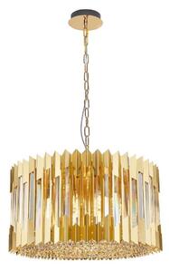 Luster na reťazi RITZ 12xE14/40W/230V pr. 54 cm zlatá