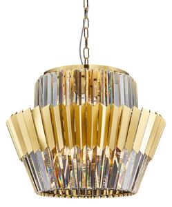 Luster na reťazi DONNA 12xE14/40W/230V pr. 55 cm zlatá