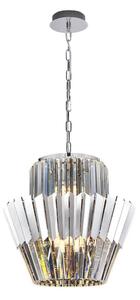 Luster na reťazi DONNA 9xE14/40W/230V pr. 45 cm matný chróm