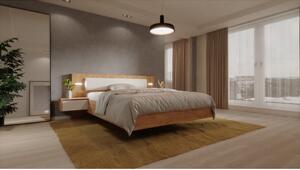 Drevená posteľ Xelo 160x200, 2x nočný stolík, bez roštu a mat
