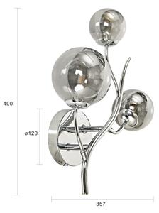 Brilagi - LED nástenné svietidlo MISTEL 3xG9/3W/230V čierny chróm/dymová