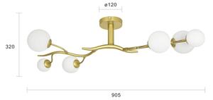 Brilagi - LED Prisadený luster MISTEL 6xG9/3W/230V zlatá/biela
