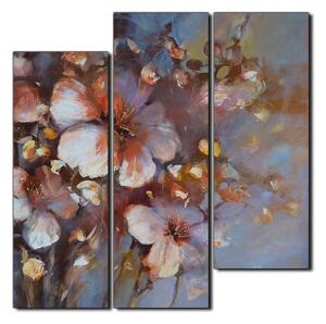 Obraz na plátne - Kvet mandlí, reprodukcia ručnej maľby - štvorec 3273D (75x75 cm)