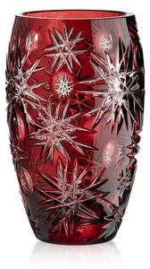 Bohemia Crystal Brúsená váza Rubín 200mm