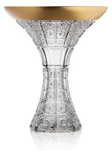 Bohemia Crystal Ručne vyrábaná a ručne brúsená váza so zlatom 305mm