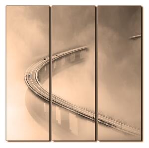 Obraz na plátne - Most v hmle - štvorec 3275FB (75x75 cm)