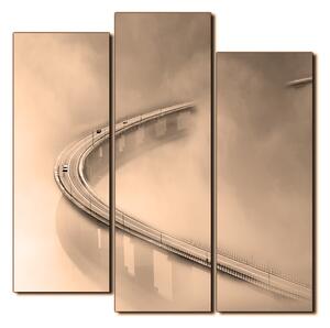 Obraz na plátne - Most v hmle - štvorec 3275FC (75x75 cm)