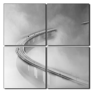 Obraz na plátne - Most v hmle - štvorec 3275QE (60x60 cm)