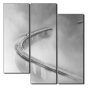 Obraz na plátne - Most v hmle - štvorec 3275QD (75x75 cm)