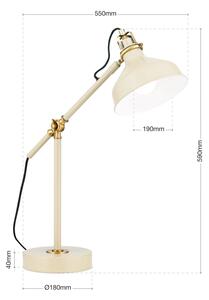 Orion LA 4-1222/1 - Stolná lampa SCHILLER 1xE27/40W/230V krémová/bronz