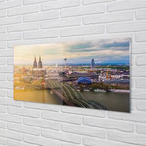 Nástenný panel  Nemecko panorama riečny mosty 100x50 cm