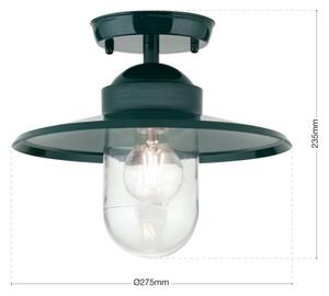 Orion AL 11-1317 - Vonkajší prisadený luster EDWARD 1xE27/60W/230V IP44 zelená