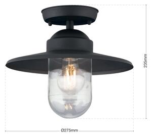 Orion AL 11-1317 - Vonkajšie prisadené svietidlo EDWARD 1xE27/60W/230V IP44 antracit