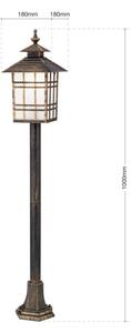 Orion AL 11-1117/1 - Vonkajšia lampa KIKO 1xE27/11W/230V IP44 bronz/patina
