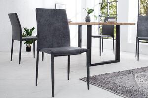 Dizajnová stolička Neapol / tmavo sivá - antik