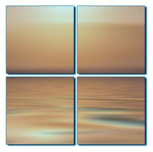 Obraz na plátne - Pokojné more pri západe slnka - štvorec 3280FE (60x60 cm)