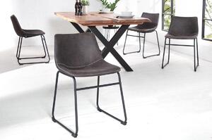 Dizajnová stolička Alba / vintage sivá