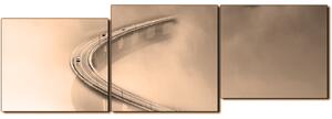 Obraz na plátne - Most v hmle - panoráma 5275FE (90x30 cm)