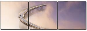 Obraz na plátne - Most v hmle - panoráma 5275B (150x50 cm)