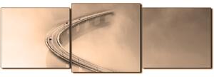 Obraz na plátne - Most v hmle - panoráma 5275FD (150x50 cm)