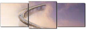 Obraz na plátne - Most v hmle - panoráma 5275D (90x30 cm)