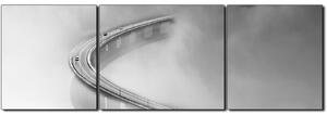 Obraz na plátne - Most v hmle - panoráma 5275QC (90x30 cm)