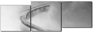Obraz na plátne - Most v hmle - panoráma 5275QE (150x50 cm)