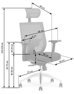 Kancelárska ergonomická stolička ADMIRAL — čierna / sivá