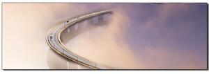 Obraz na plátne - Most v hmle - panoráma 5275A (105x35 cm)