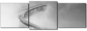 Obraz na plátne - Most v hmle - panoráma 5275QD (90x30 cm)