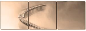 Obraz na plátne - Most v hmle - panoráma 5275FB (90x30 cm)