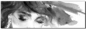 Obraz na plátne - Ženský portrét akvarel reprodukcia - panoráma 5278QA (105x35 cm)