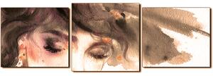Obraz na plátne - Ženský portrét akvarel reprodukcia - panoráma 5278FD (150x50 cm)