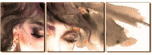 Obraz na plátne - Ženský portrét akvarel reprodukcia - panoráma 5278FC (90x30 cm)