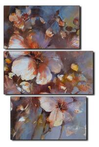 Obraz na plátne - Kvet mandlí, reprodukcia ručnej maľby - obdĺžnik 7273C (120x80 cm)