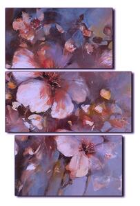 Obraz na plátne - Kvet mandlí, reprodukcia ručnej maľby - obdĺžnik 7273FC (105x70 cm)