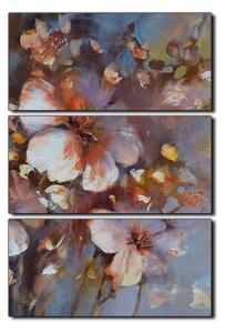 Obraz na plátne - Kvet mandlí, reprodukcia ručnej maľby - obdĺžnik 7273B (105x70 cm)