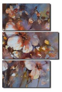 Obraz na plátne - Kvet mandlí, reprodukcia ručnej maľby - obdĺžnik 7273D (90x60 cm)